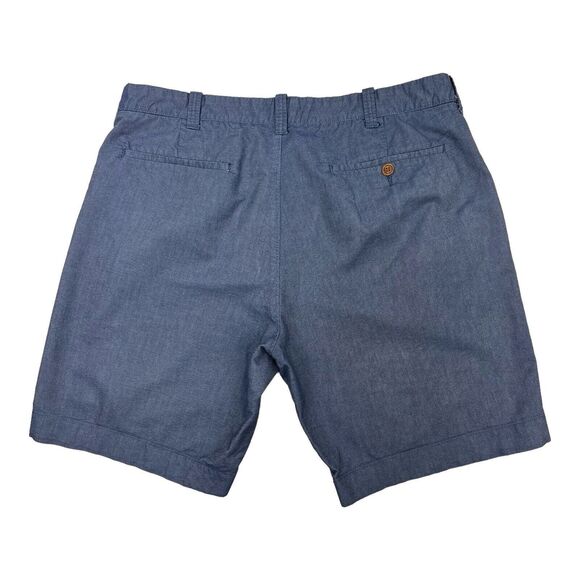 J Crew Men’s Gramercy Shorts 36 Blue Chambray 9” Inseam Flat Front - Picture 4 of 6